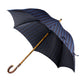 Denim blue umbrella with wooden handle