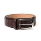 Belt made of brown crocodile leather - handcrafted