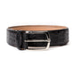 Belt made of black crocodile leather - handcrafted
