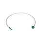 Lapel chain "Malachite" made of Sterling silver - purely handcrafted