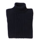 Dark blue turtleneck sweater "Alain Aran-Cable" made of 6 Ply-Lambswool