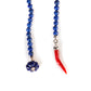 Lapel chain "Lapislazuli Flower Diamond" made of Sterling silver - purely handcrafted