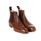 Boot "Chelsea" made of cognac brown calfskin "Russian Calf" - purely handcrafted