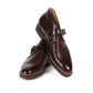 Monk-Bootee made of dark brown water buffalo with lambskin lining - purely handcrafted