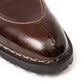 Bootee "Winter Monk Bootee" made of Dark Brown Calfskin "Russian Calf" - purely handmade