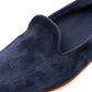 Limited Edition: Marineblauer Sommer-Loafer "Purbeck" aus superweichem Wildleder - Handarbeit